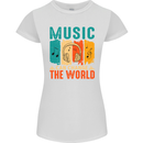 Music Can Change the World Womens Petite Cut T-Shirt White