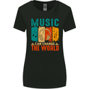 Music Can Change the World Womens Wider Cut T-Shirt Black