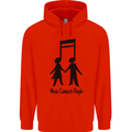 Music Connects Funny Valentines Day Childrens Kids Hoodie Bright Red