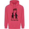 Music Connects Funny Valentines Day Childrens Kids Hoodie Heliconia