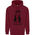 Music Connects Funny Valentines Day Childrens Kids Hoodie Maroon