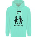 Music Connects Funny Valentines Day Childrens Kids Hoodie Peppermint