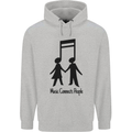 Music Connects Funny Valentines Day Childrens Kids Hoodie Sports Grey