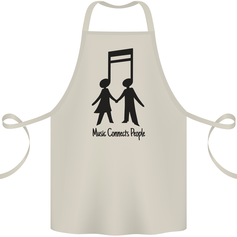 Music Connects Funny Valentines Day Cotton Apron 100% Organic Natural