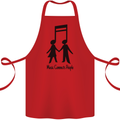 Music Connects Funny Valentines Day Cotton Apron 100% Organic Red