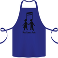 Music Connects Funny Valentines Day Cotton Apron 100% Organic Royal Blue