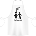 Music Connects Funny Valentines Day Cotton Apron 100% Organic White