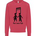 Music Connects Funny Valentines Day Kids Sweatshirt Jumper Heliconia