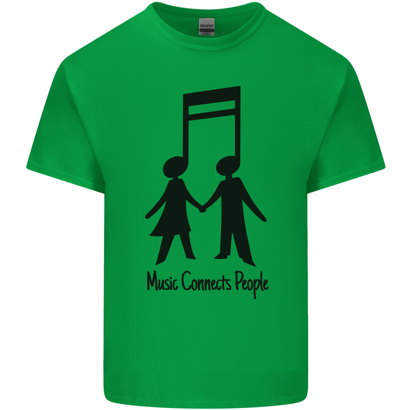 Music Connects Funny Valentines Day Kids T-Shirt Childrens Irish Green