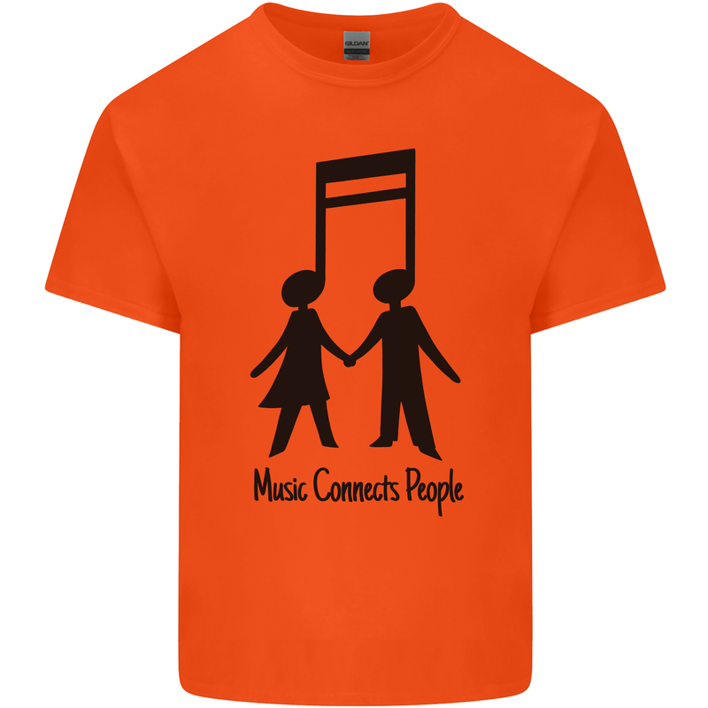 Music Connects Funny Valentines Day Kids T-Shirt Childrens Orange