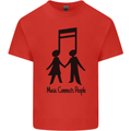 Music Connects Funny Valentines Day Kids T-Shirt Childrens Red