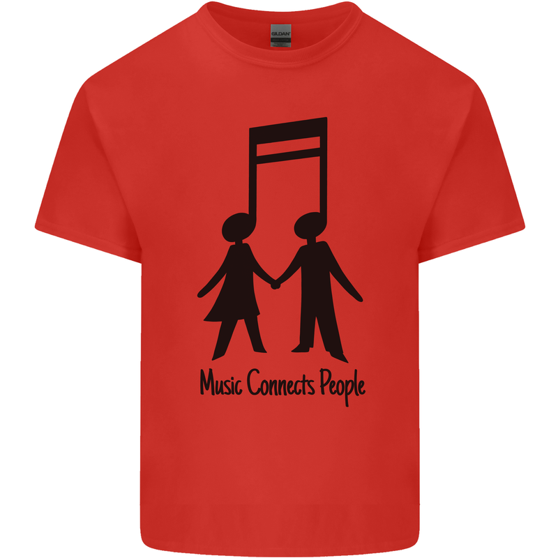 Music Connects Funny Valentines Day Kids T-Shirt Childrens Red