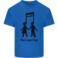 Music Connects Funny Valentines Day Kids T-Shirt Childrens Royal Blue