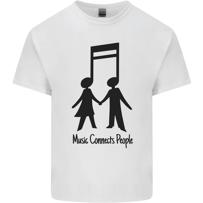 Music Connects Funny Valentines Day Kids T-Shirt Childrens White