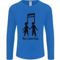 Music Connects Funny Valentines Day Mens Long Sleeve T-Shirt Royal Blue