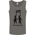 Music Connects Funny Valentines Day Mens Vest Tank Top Charcoal