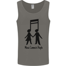 Music Connects Funny Valentines Day Mens Vest Tank Top Charcoal