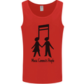 Music Connects Funny Valentines Day Mens Vest Tank Top Red