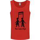 Music Connects Funny Valentines Day Mens Vest Tank Top Red