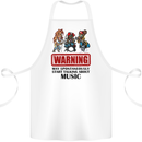 Music Festival Beer Alcohol Gig Dance Rock Cotton Apron 100% Organic White