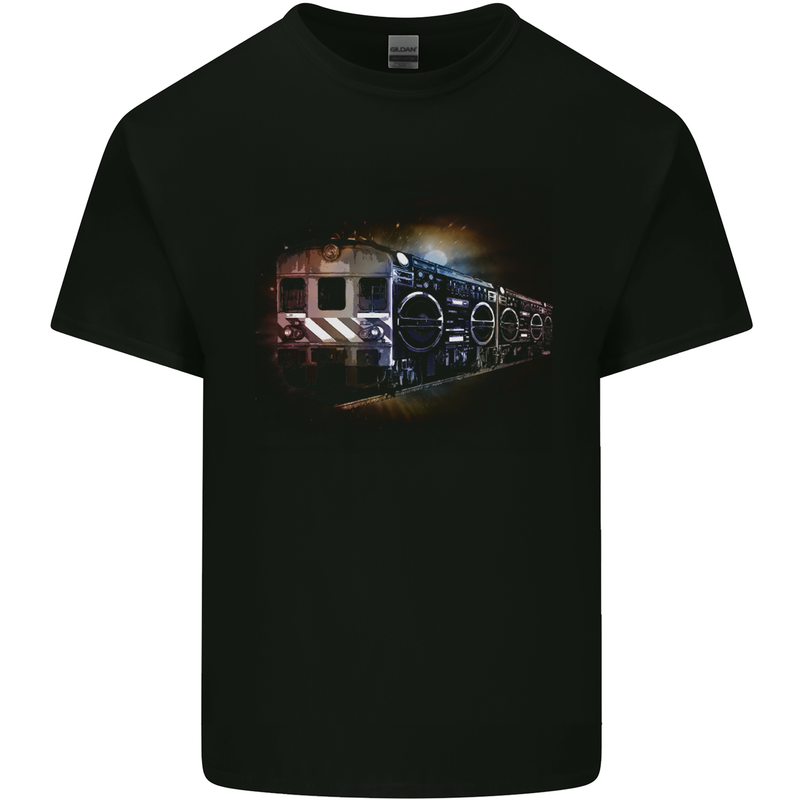 Music Ghetto Blaster Train Dance Mens Cotton T-Shirt Tee Top Black