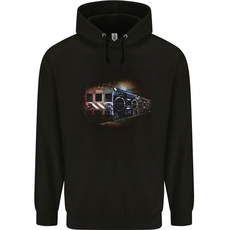 Music Ghetto Blaster Train Dance Mens Hoodie Black