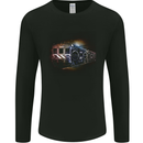 Music Ghetto Blaster Train Dance Mens Long Sleeve T-Shirt Black