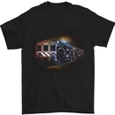 Music Ghetto Blaster Train Dance Mens T-Shirt Cotton Gildan Black