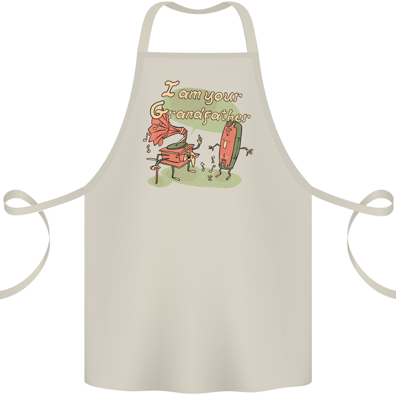 Music I am Your Grandfather DJ Stream Vinyl Cotton Apron 100% Organic Natural