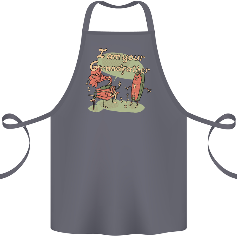 Music I am Your Grandfather DJ Stream Vinyl Cotton Apron 100% Organic Steel
