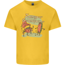 Music I am Your Grandfather DJ Stream Vinyl Kids T-Shirt Childrens Yellow