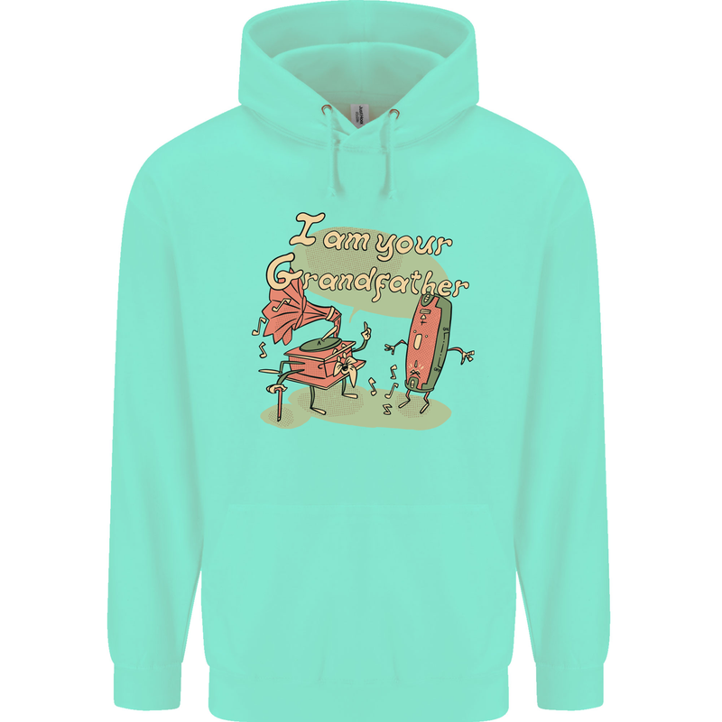 Music I am Your Grandfather DJ Stream Vinyl Mens 80% Cotton Hoodie Peppermint