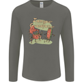 Music I am Your Grandfather DJ Stream Vinyl Mens Long Sleeve T-Shirt Charcoal