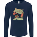 Music I am Your Grandfather DJ Stream Vinyl Mens Long Sleeve T-Shirt Navy Blue