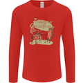 Music I am Your Grandfather DJ Stream Vinyl Mens Long Sleeve T-Shirt Red
