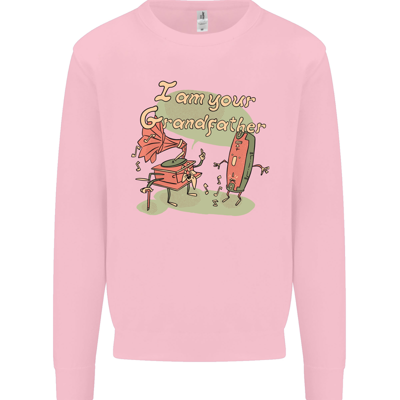 Music I am Your Grandfather DJ Stream Vinyl Mens Sweatshirt Jumper Light Pink