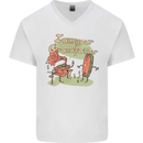 Music I am Your Grandfather DJ Stream Vinyl Mens V-Neck Cotton T-Shirt White