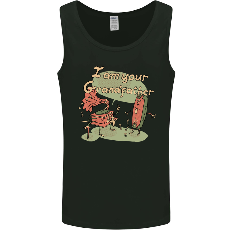 Music I am Your Grandfather DJ Stream Vinyl Mens Vest Tank Top Black