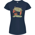 Music I am Your Grandfather DJ Stream Vinyl Womens Petite Cut T-Shirt Navy Blue