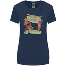 Music I am Your Grandfather DJ Stream Vinyl Womens Wider Cut T-Shirt Navy Blue