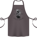 Music Is My Only Drug Funny DJ Vinyl Decks Cotton Apron 100% Organic Dark Grey