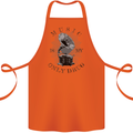 Music Is My Only Drug Funny DJ Vinyl Decks Cotton Apron 100% Organic Orange