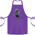 Music Is My Only Drug Funny DJ Vinyl Decks Cotton Apron 100% Organic Purple