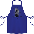 Music Is My Only Drug Funny DJ Vinyl Decks Cotton Apron 100% Organic Royal Blue