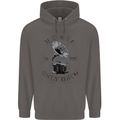 Music Is My Only Drug Funny DJ Vinyl Decks Mens 80% Cotton Hoodie Charcoal