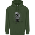Music Is My Only Drug Funny DJ Vinyl Decks Mens 80% Cotton Hoodie Forest Green