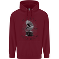 Music Is My Only Drug Funny DJ Vinyl Decks Mens 80% Cotton Hoodie Maroon
