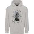 Music Is My Only Drug Funny DJ Vinyl Decks Mens 80% Cotton Hoodie Sports Grey