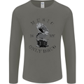 Music Is My Only Drug Funny DJ Vinyl Decks Mens Long Sleeve T-Shirt Charcoal