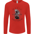 Music Is My Only Drug Funny DJ Vinyl Decks Mens Long Sleeve T-Shirt Red